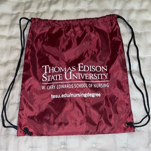 Thomas Edison State University Drawstring Backpack School of Nursing - Picture 1 of 7